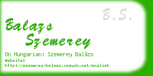 balazs szemerey business card